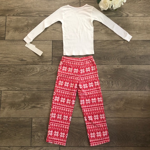 CARTER’S christmas santa’s checklist red and white girls pajama set size 6 - Picture 7 of 7
